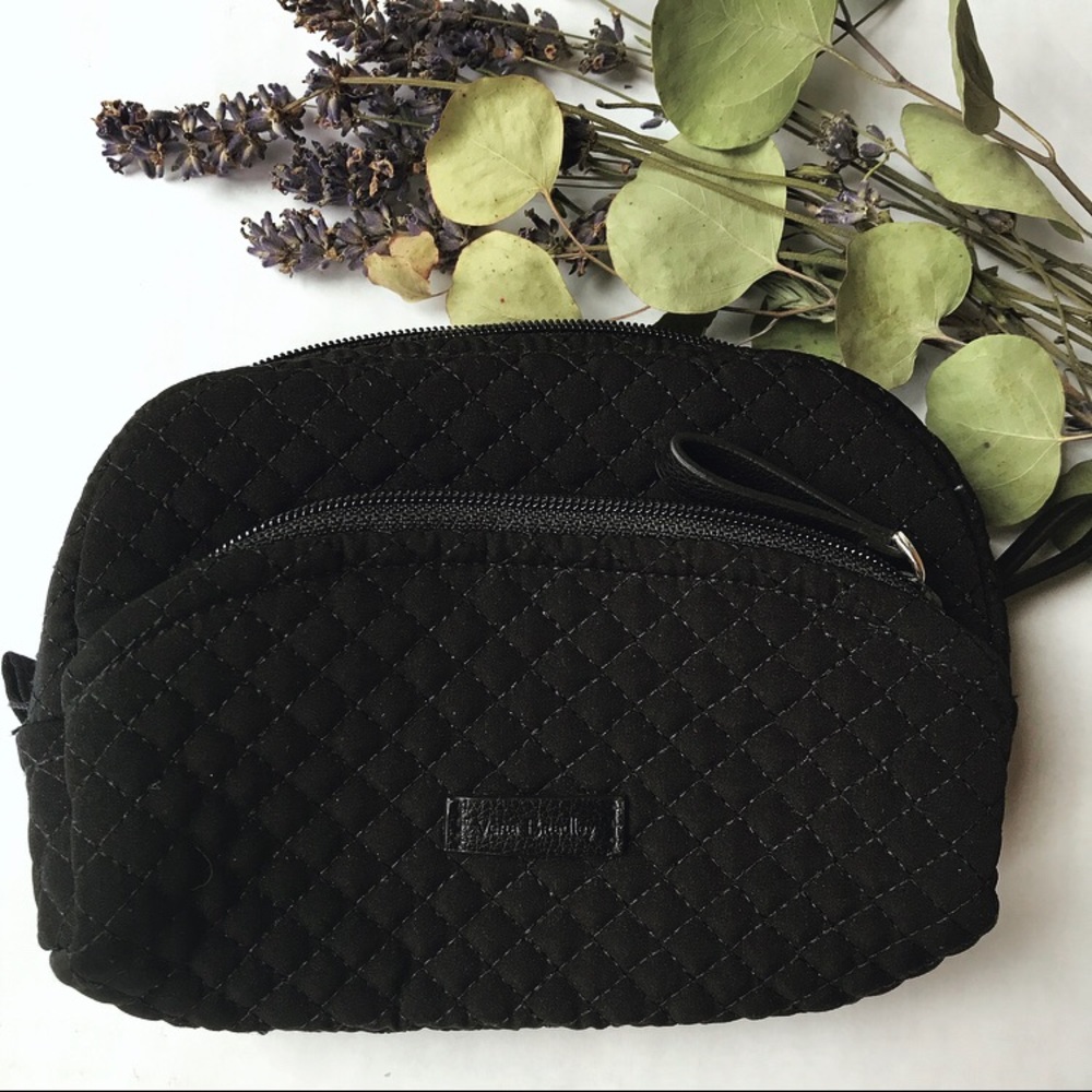 Vera Bradley Black Quilted Cosmetic Wallet